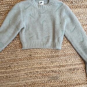 Nike Women's Light Green Crew Neck Sweater